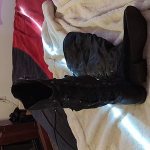 Black Knee High Boots